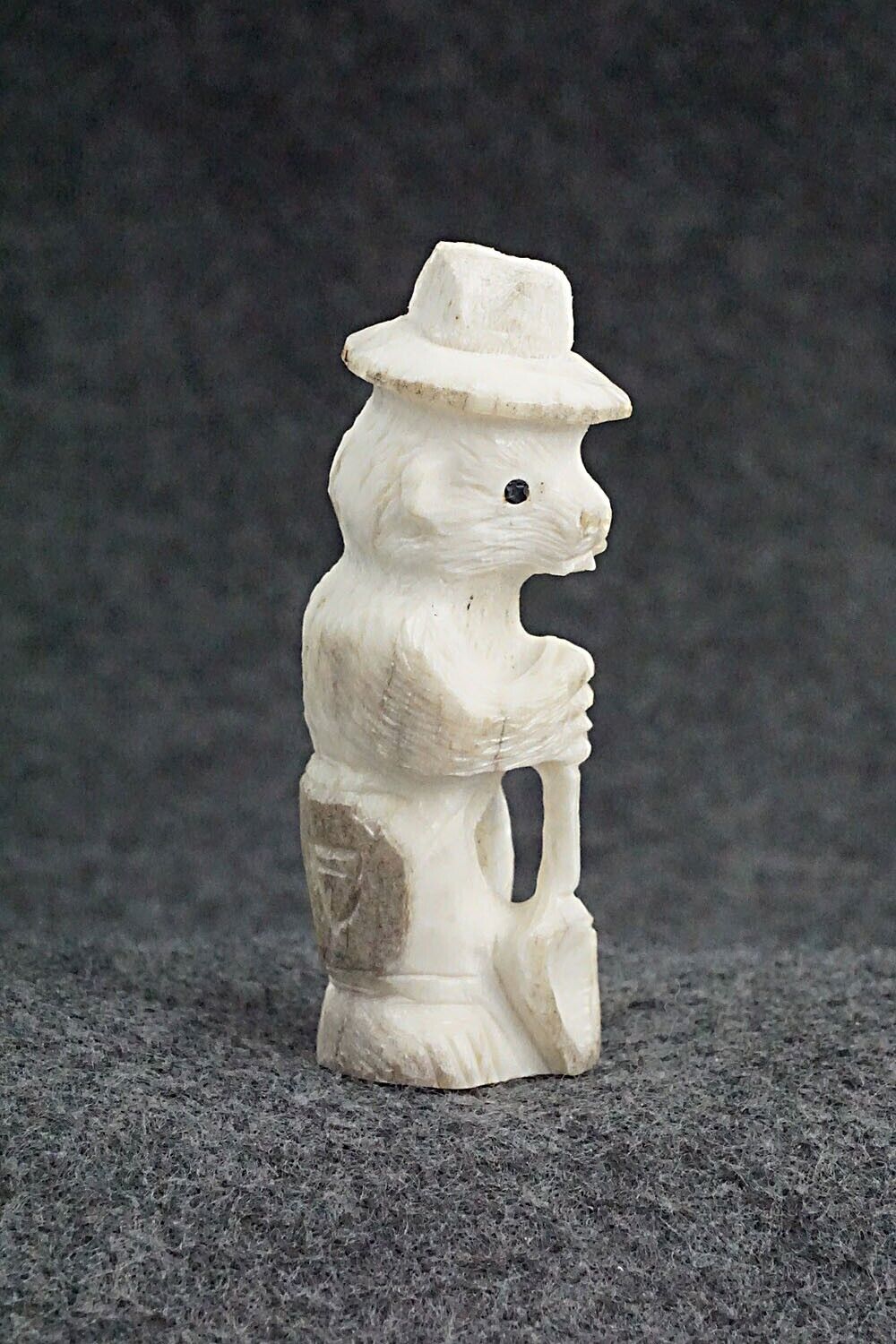 Smokey Bear Zuni Fetish Carving - Charlie Peina