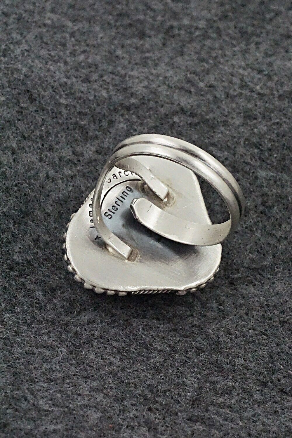 Turquoise & Sterling Silver Ring - Jameson Garcia - Size 9 Adj.