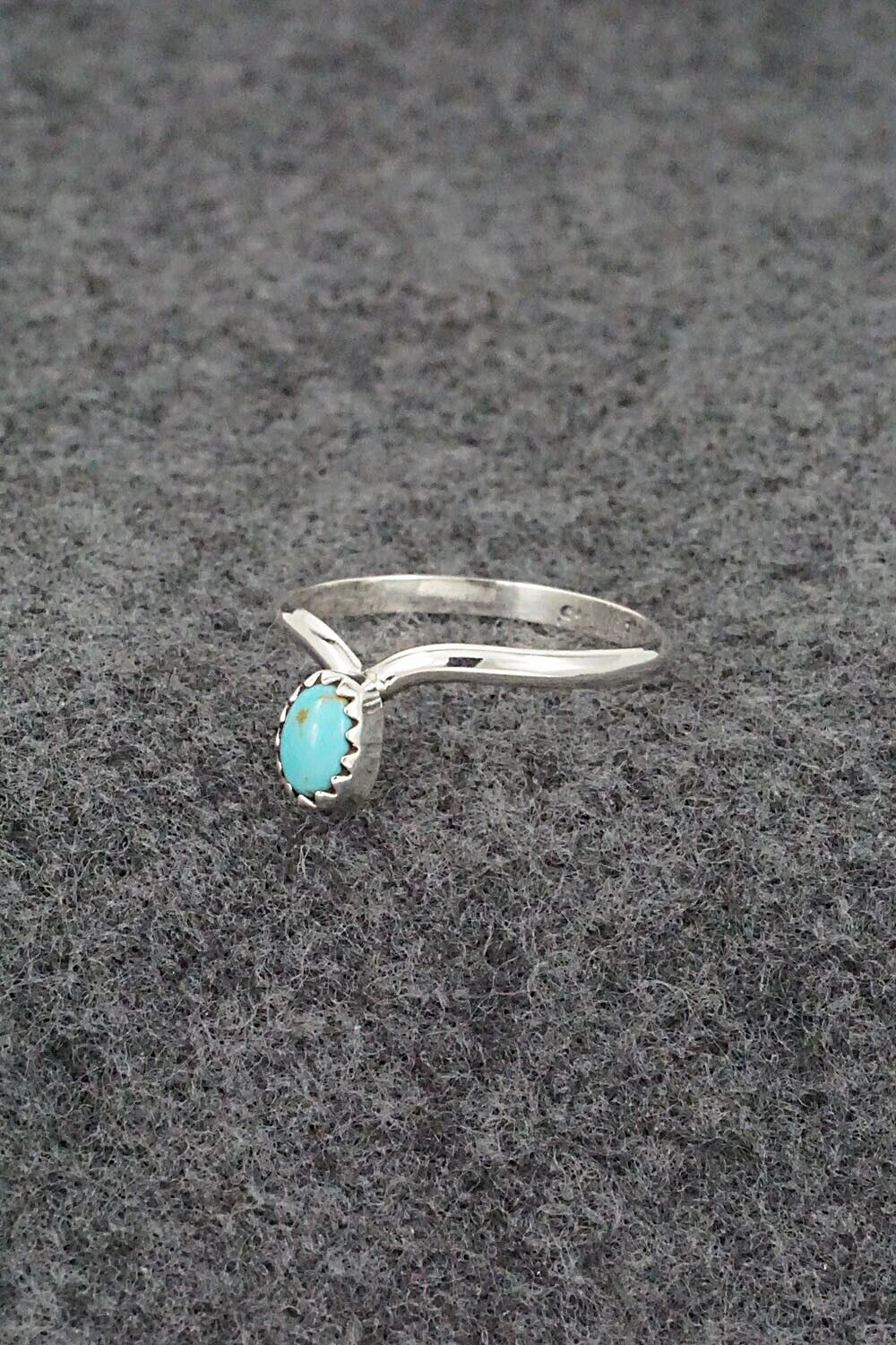 Turquoise & Sterling Silver Ring - Hiram Largo - Size 8.5
