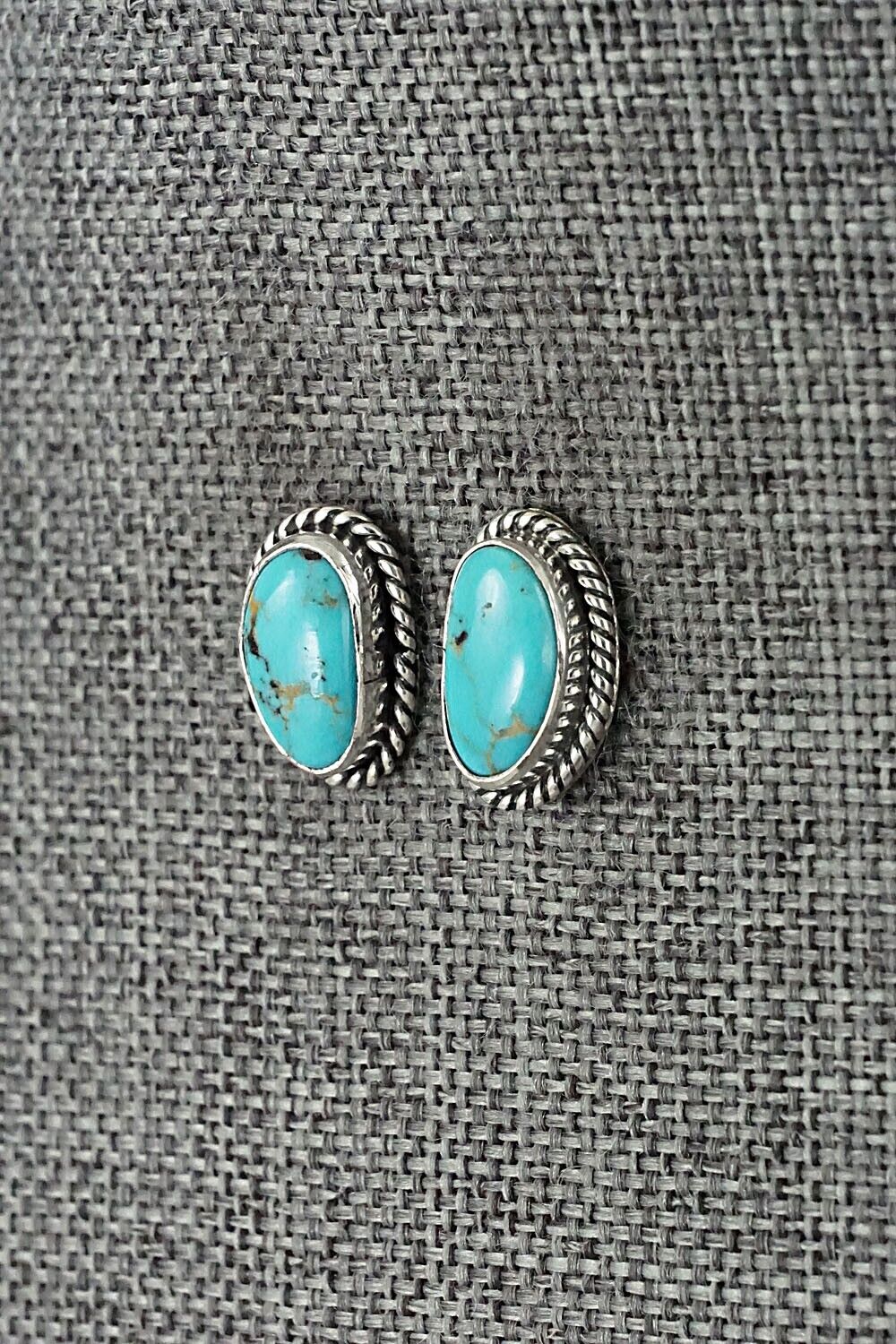 Turquoise & Sterling Silver Earrings - Marco Begaye