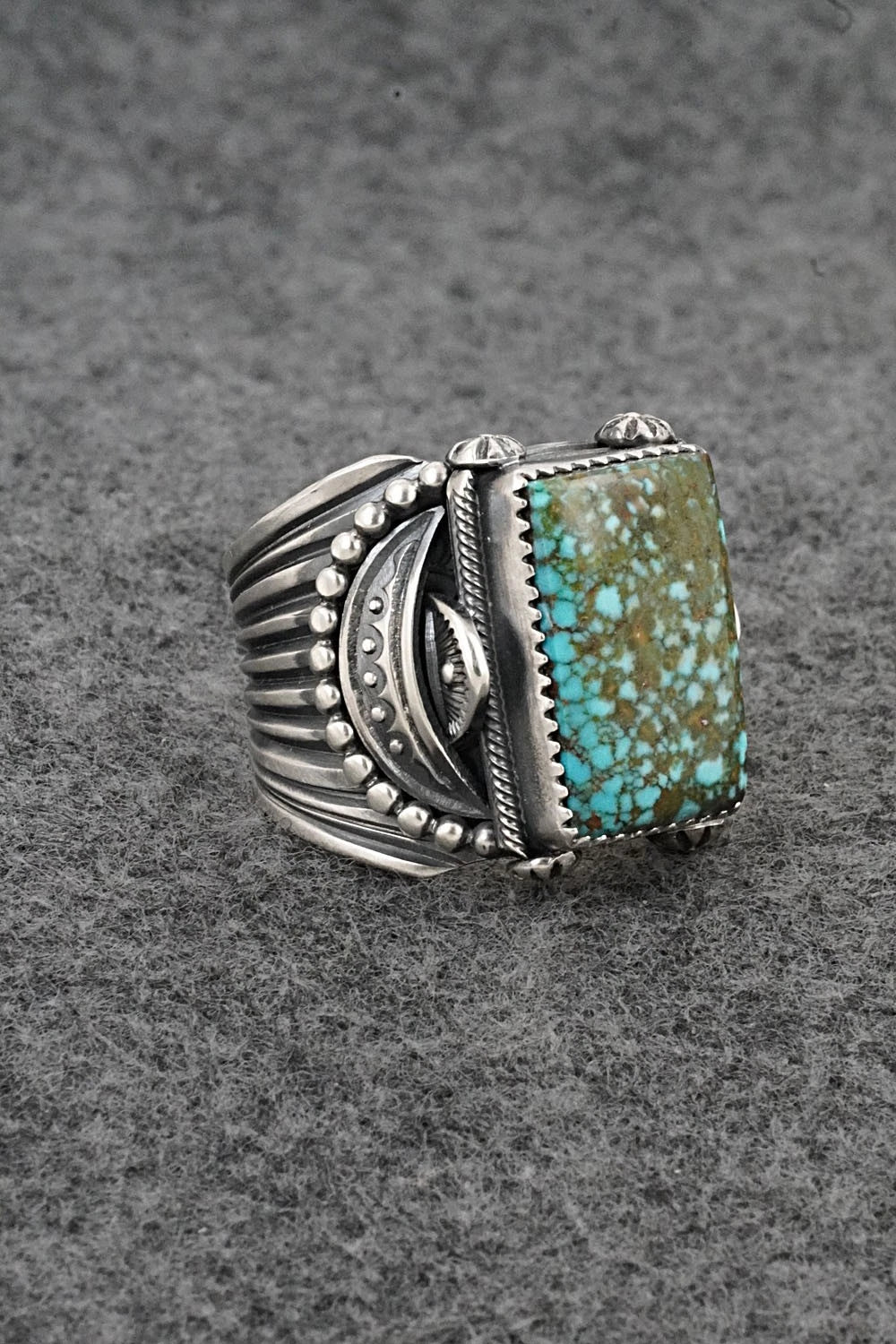 Turquoise & Sterling Silver Ring - Delbert Gordon - Size 12