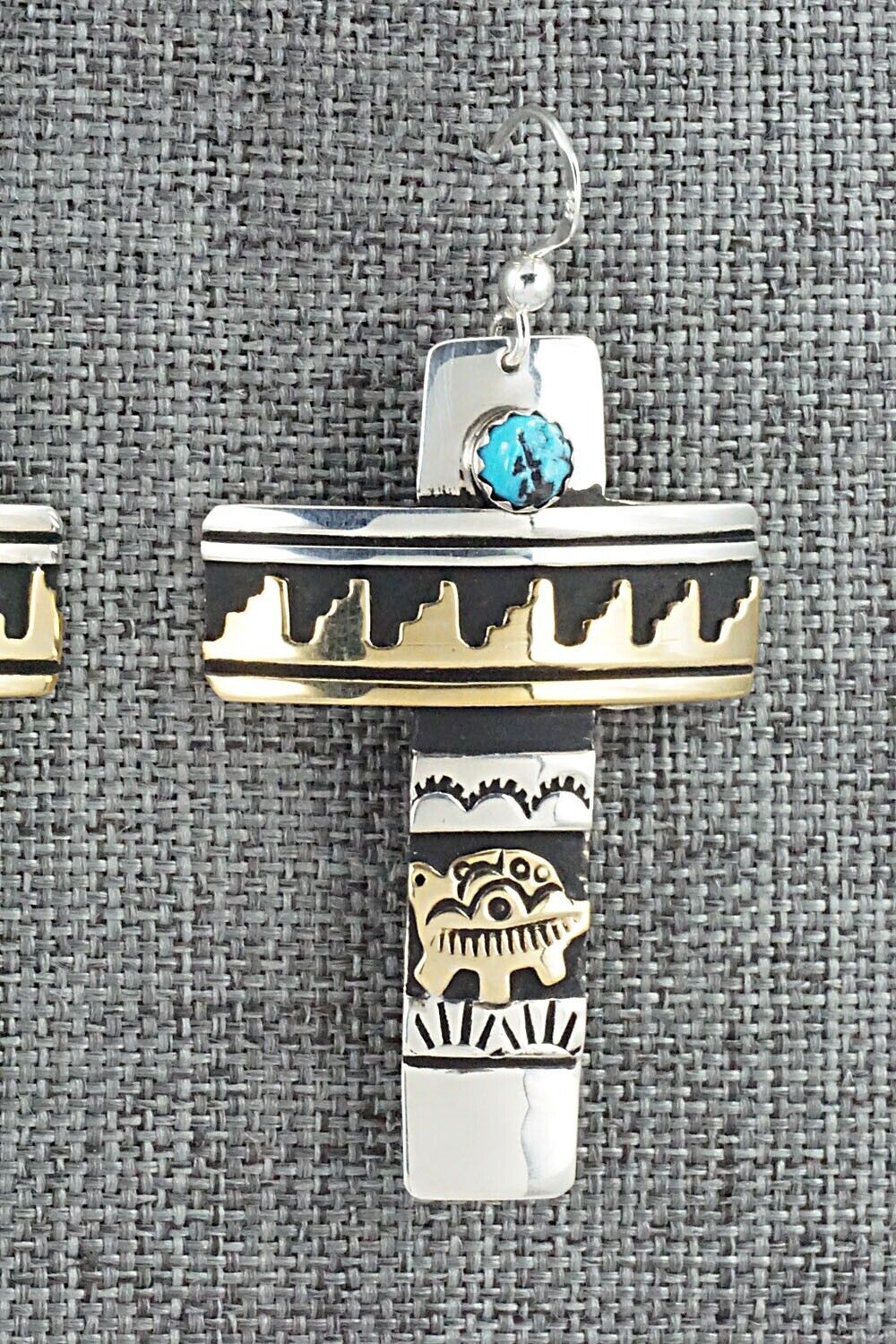 Turquoise & Sterling Silver Earrings - Rosita Singer