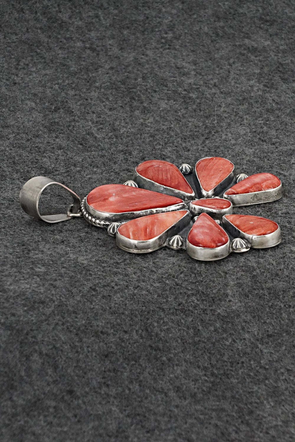 Spiny Oyster & Sterling Silver Pendant - Bobby Johnson