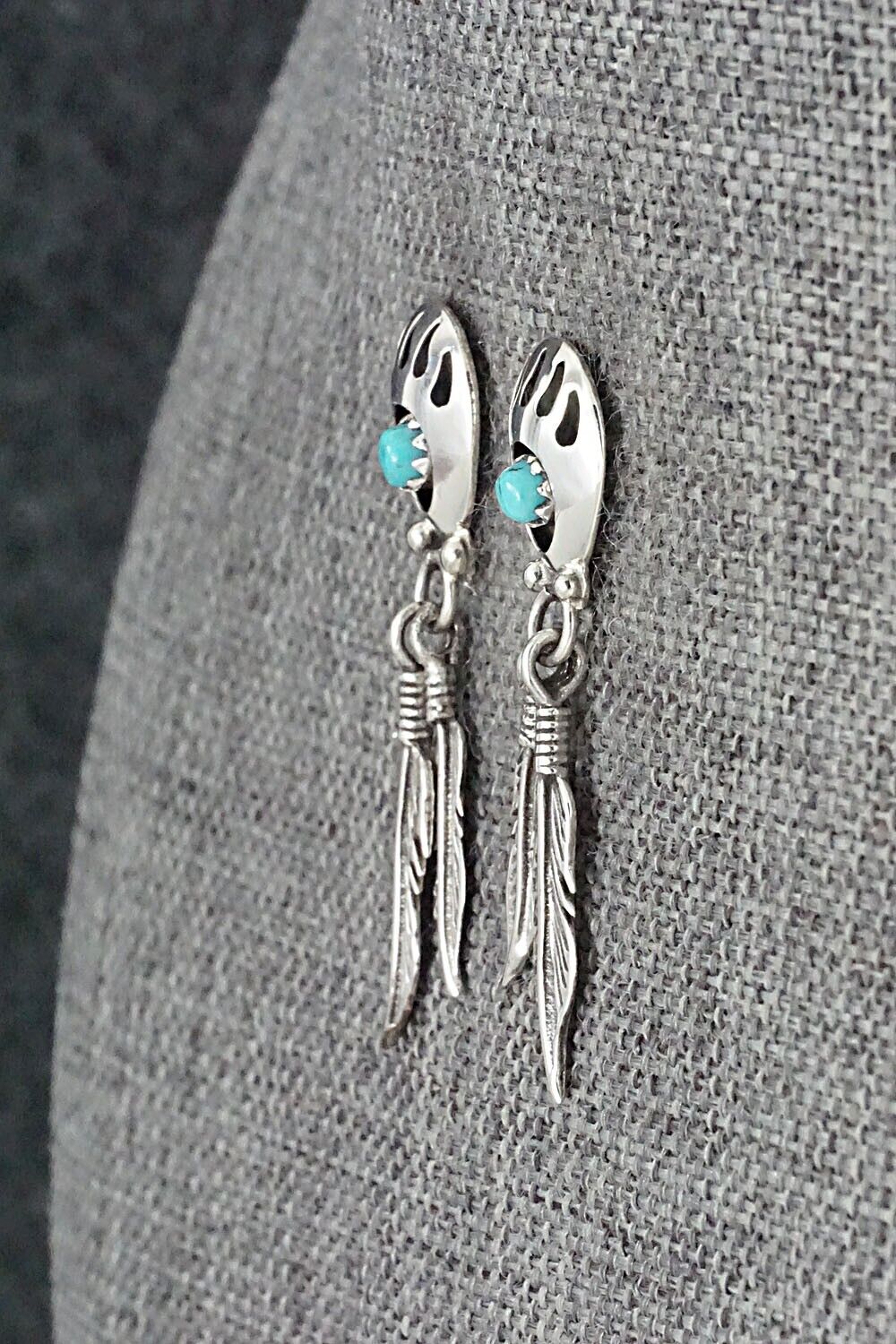 Turquoise & Sterling Silver Earrings - Annie Spencer