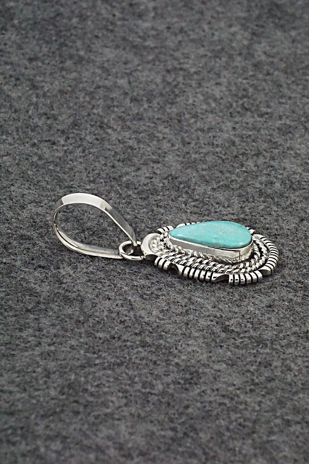 Turquoise & Sterling Silver Pendant - Randy Billy