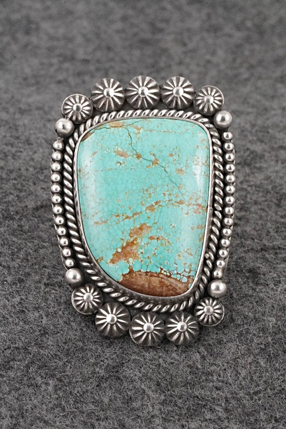 Turquoise & Sterling Silver Ring - Michael Calladitto - Size 7.5