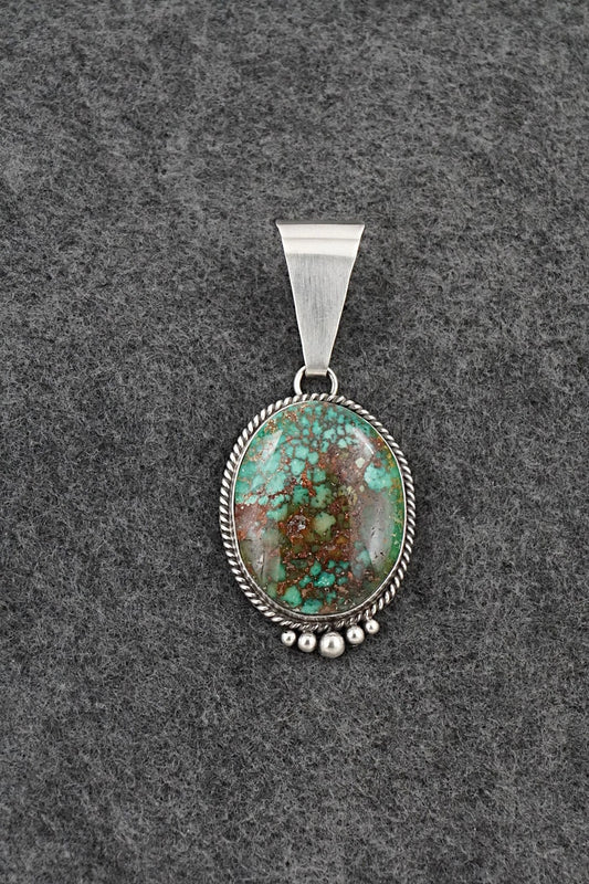 Turquoise & Sterling Silver Pendant - Eugene Gruber