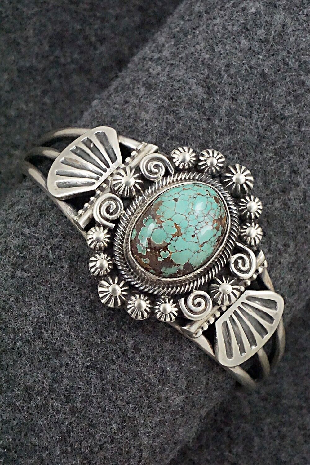 Turquoise & Sterling Silver Bracelet - Leon Martinez