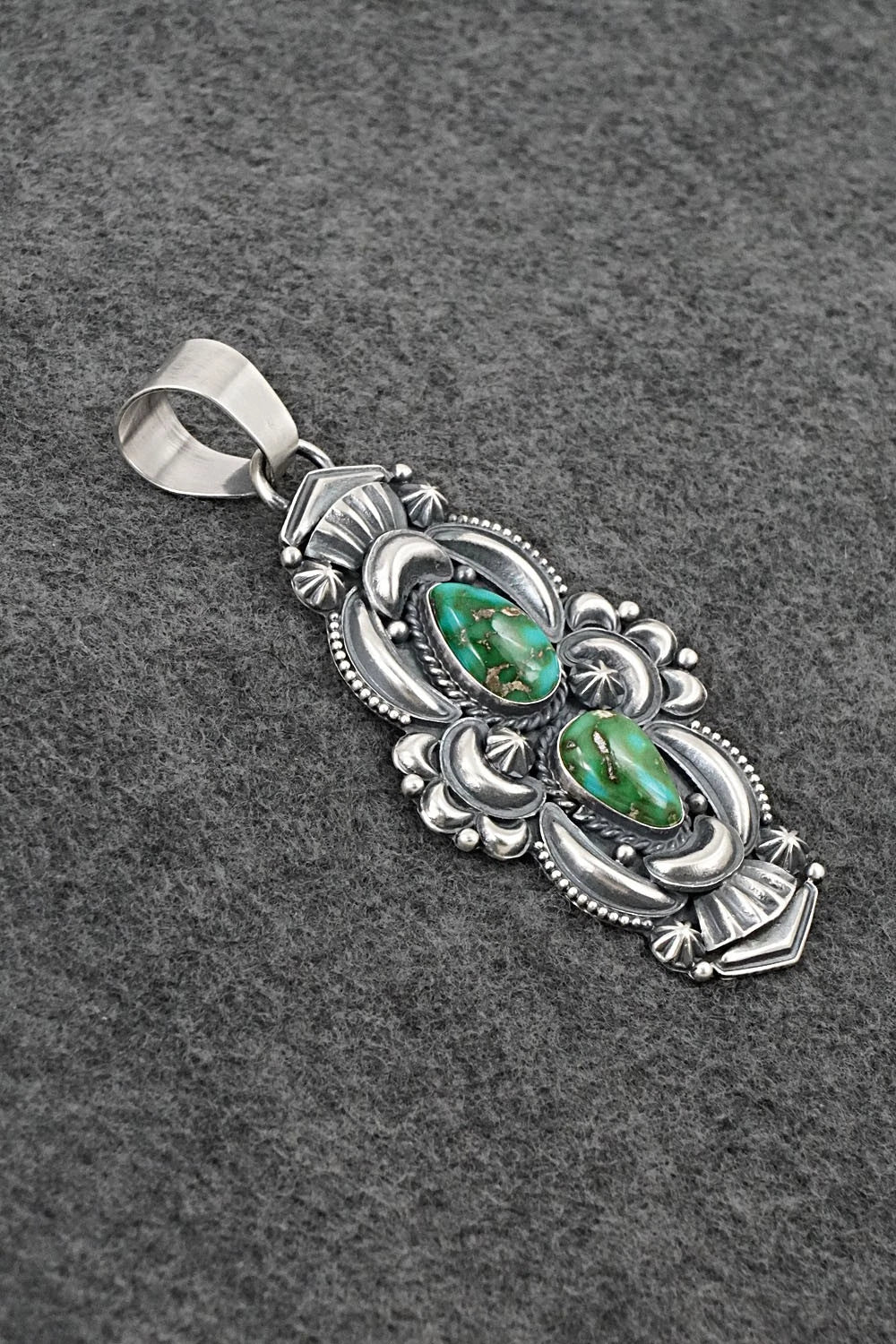 Turquoise and Sterling Silver Pendant - Derrick Gordon