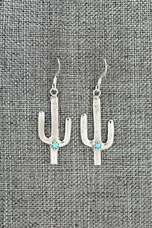 Turquoise & Sterling Silver Earrings - Sylvia Chee