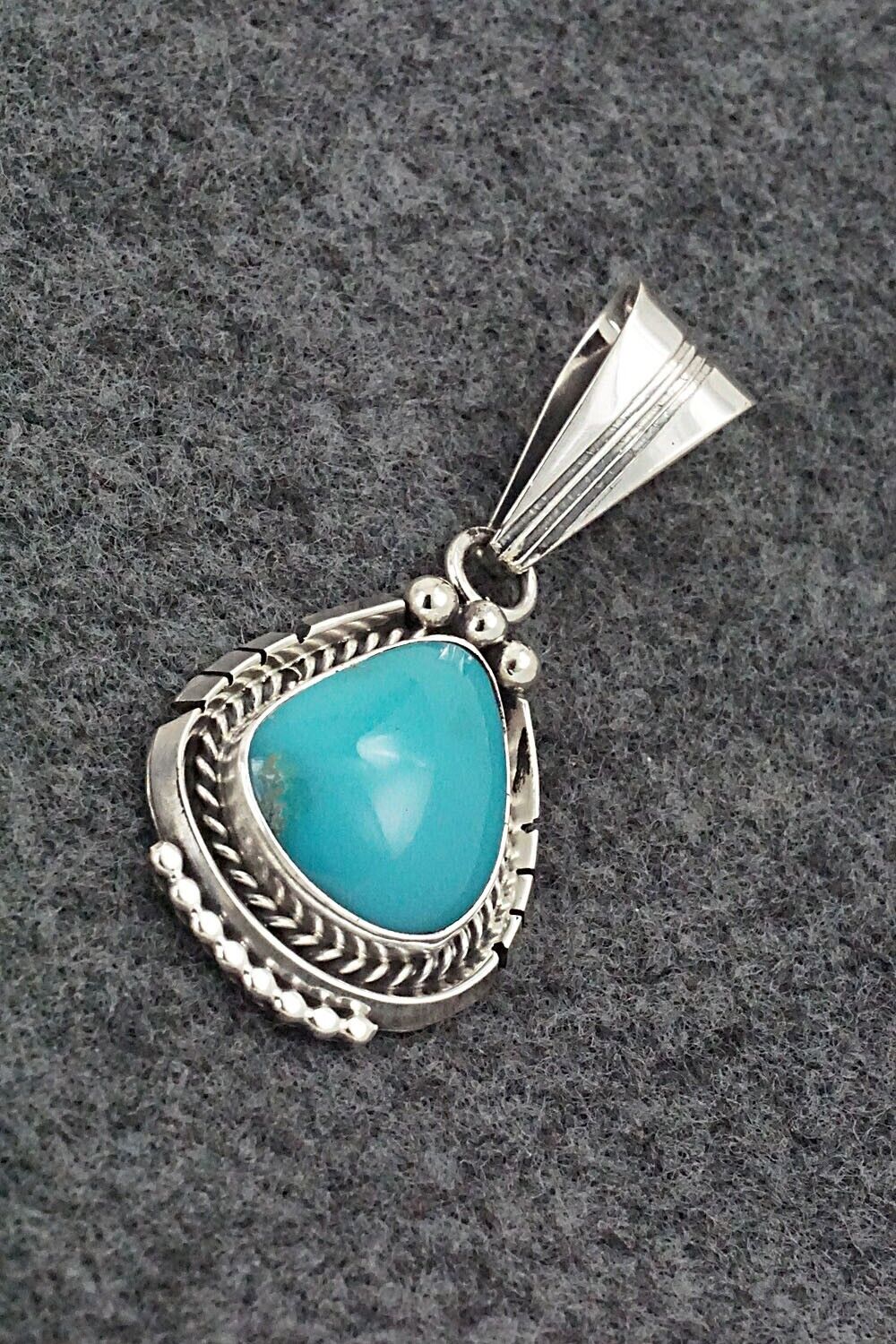 Turquoise & Sterling Silver Pendant - Samuel Yellowhair