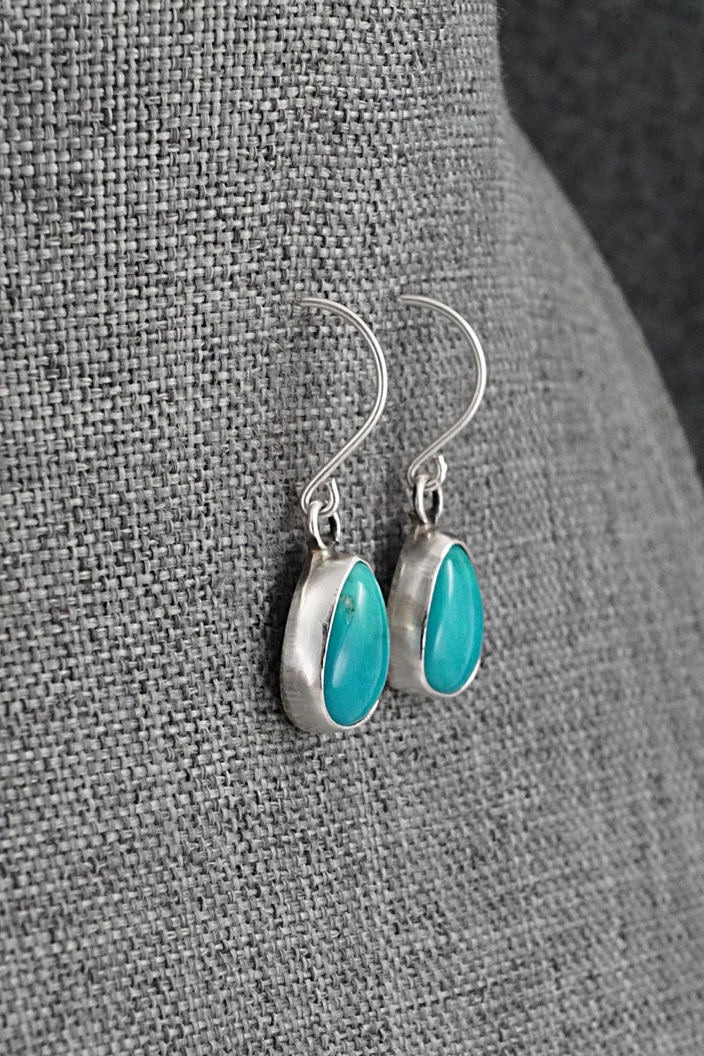 Turquoise & Sterling Silver Earrings - Rosemary Saunders