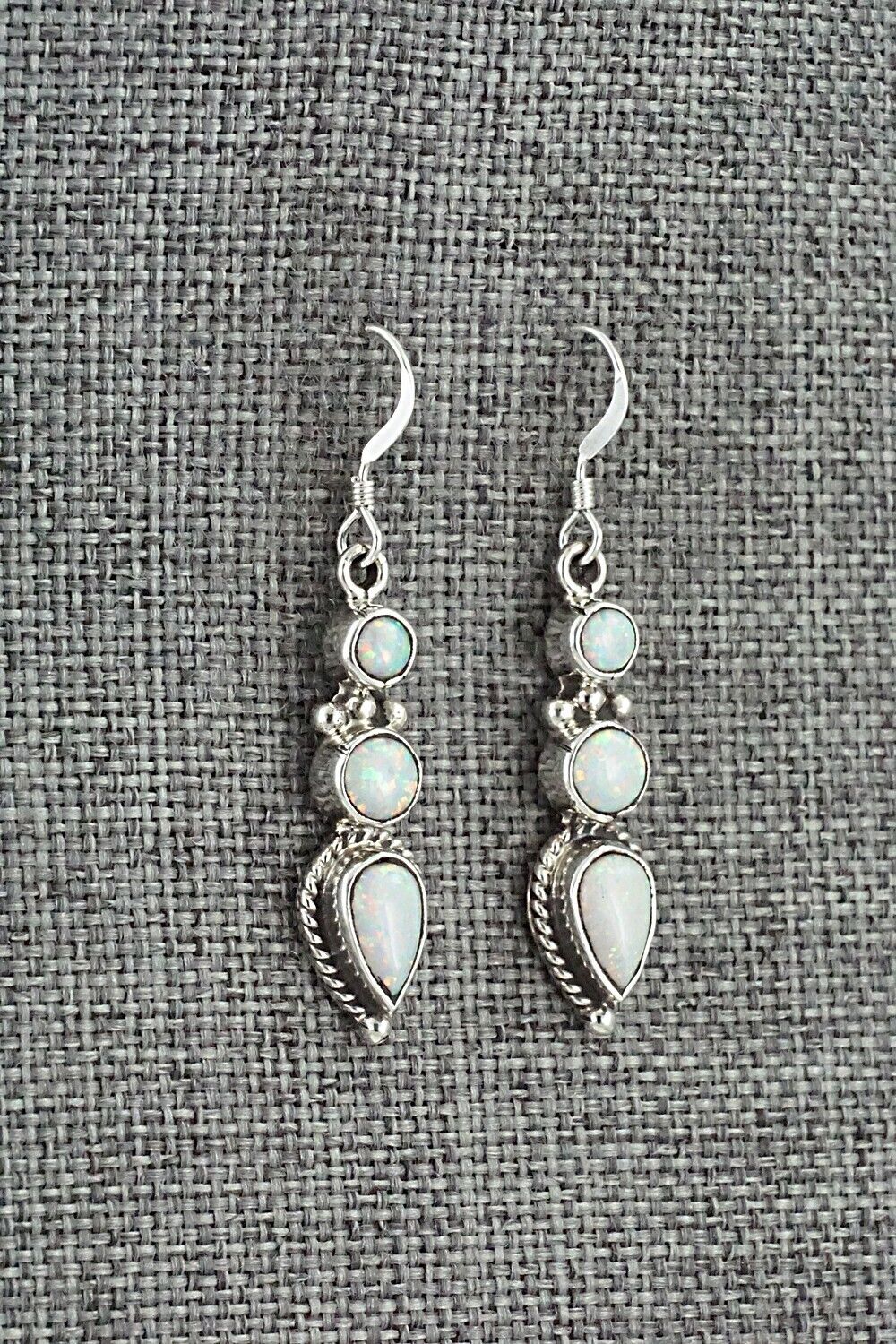 Opalite & Sterling Silver Earrings - Gary Shorty