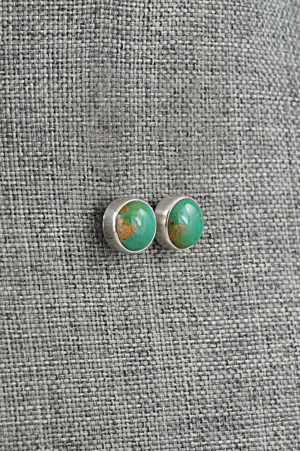 Turquoise & Sterling Silver Earrings - Rosemary Saunders