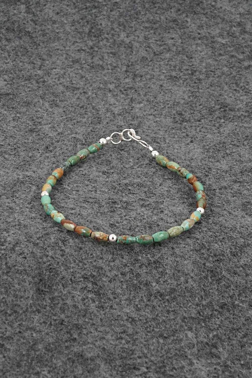 Turquoise & Sterling Silver Bracelet - Doreen Jake