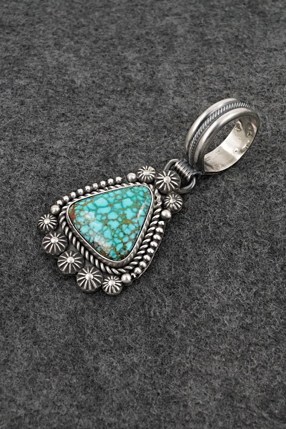 Turquoise & Sterling Silver Pendant - Michael Calladitto