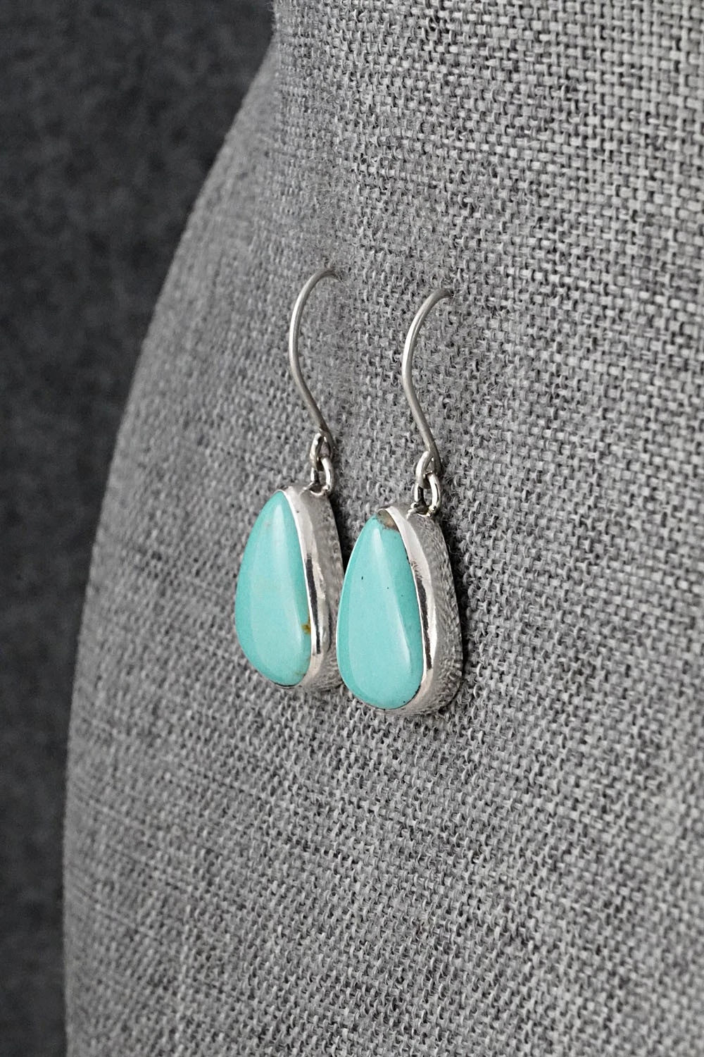 Turquoise & Sterling Silver Earrings - Eugene Gruber