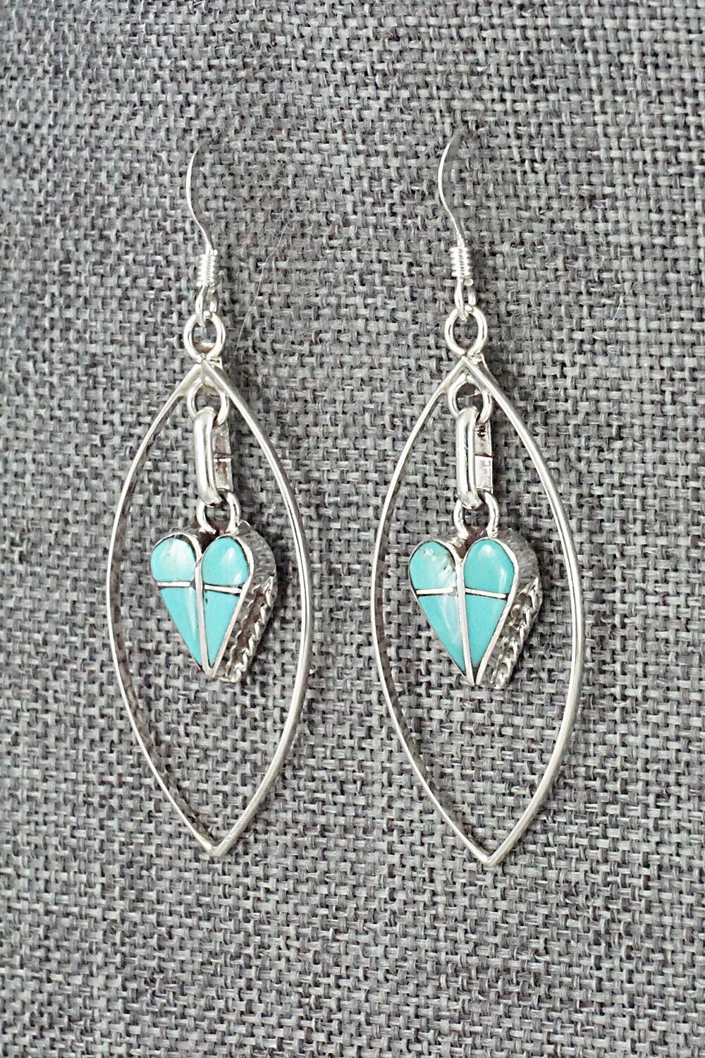 Turquoise and Sterling Silver Earrings - Velda Nastacio