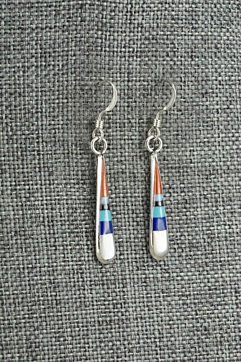 Multi-Stone & Sterling Silver Earrings - Stanford Etsate