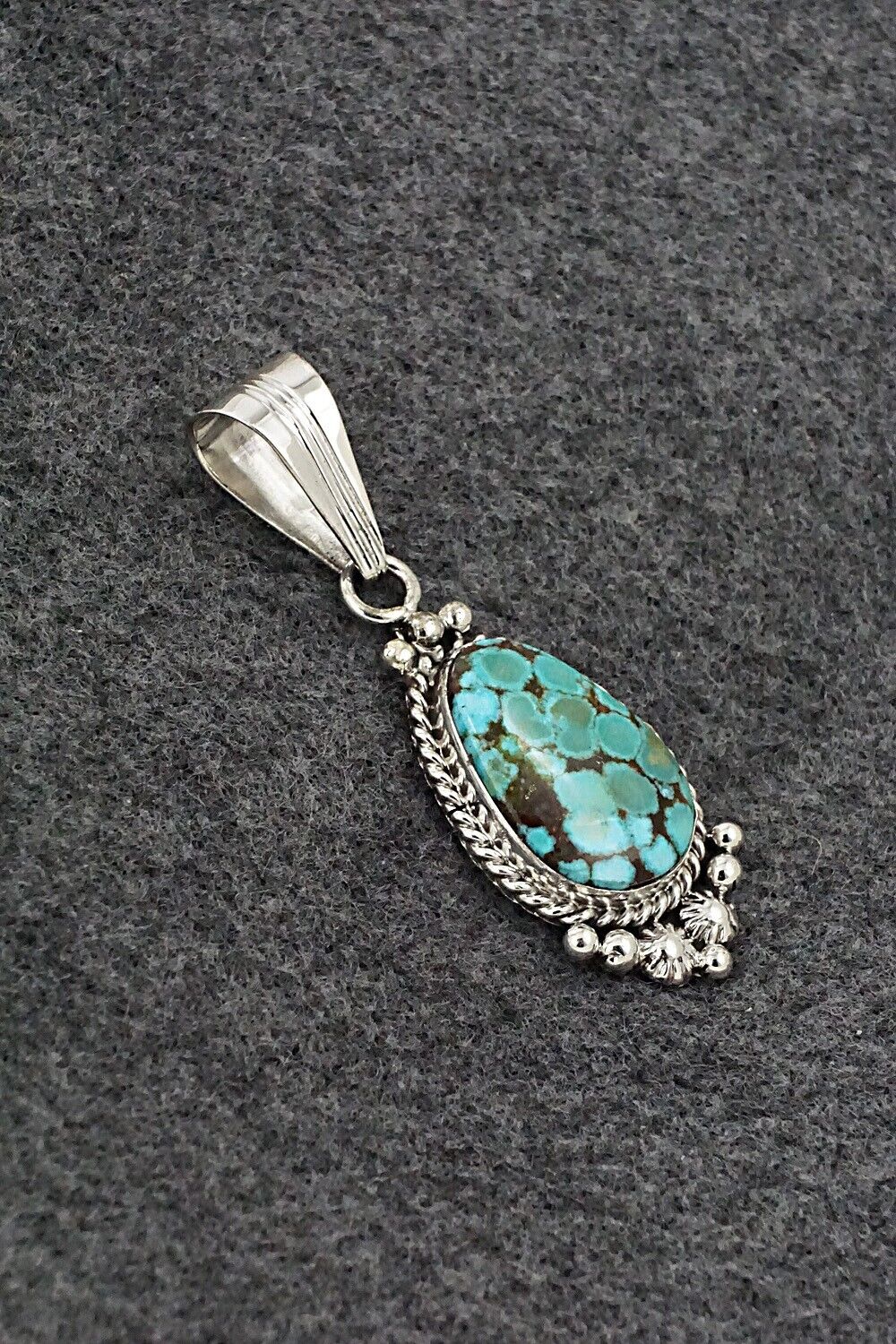 Turquoise & Sterling Silver Pendant - Samuel Yellowhair