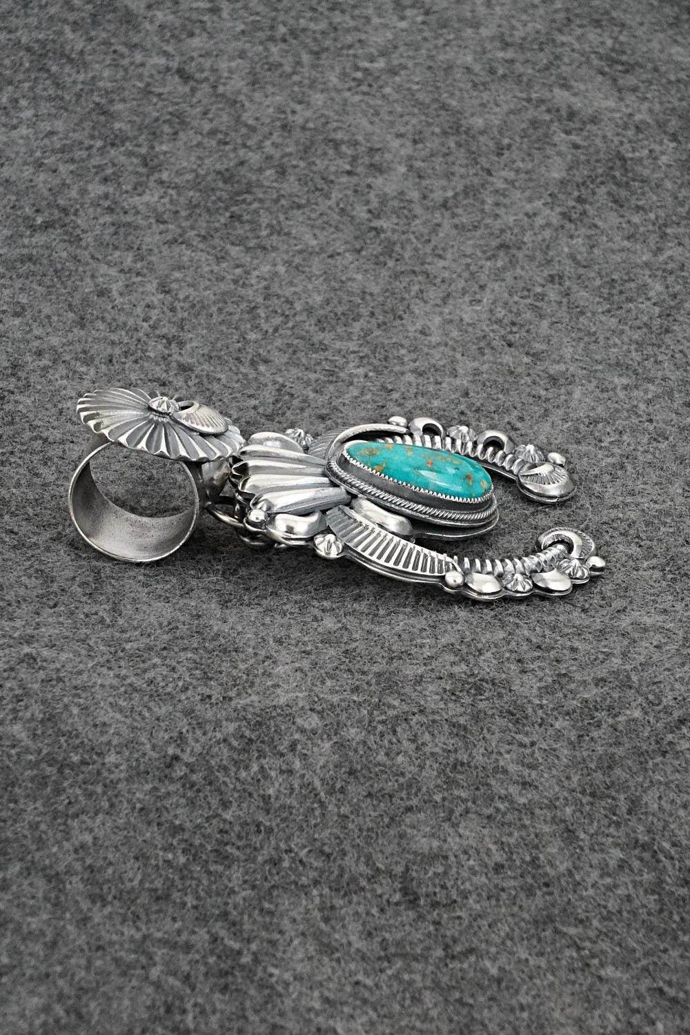 Turquoise & Sterling Silver Pendant - Delbert Gordon