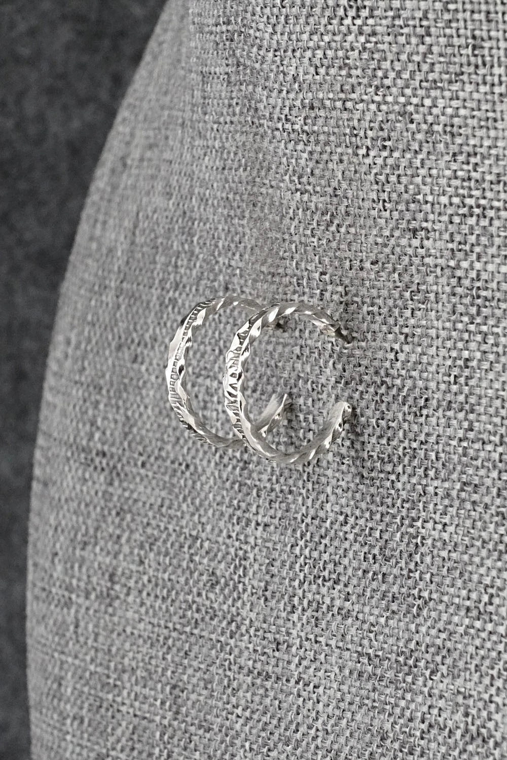 Sterling Silver Hoop Earrings - Elaine Tahe