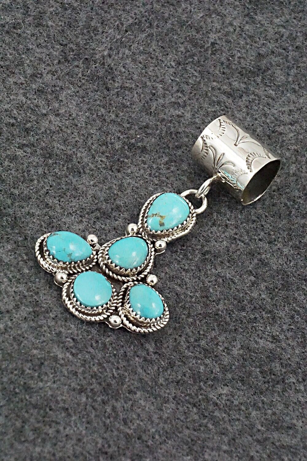 Turquoise & Sterling Silver Pendant - Ernest Hawthorne
