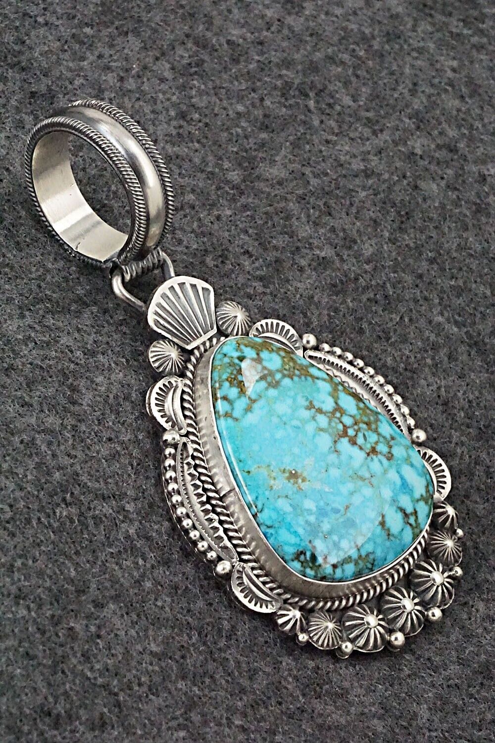 Turquoise & Sterling Silver Pendant - Michael Calladitto