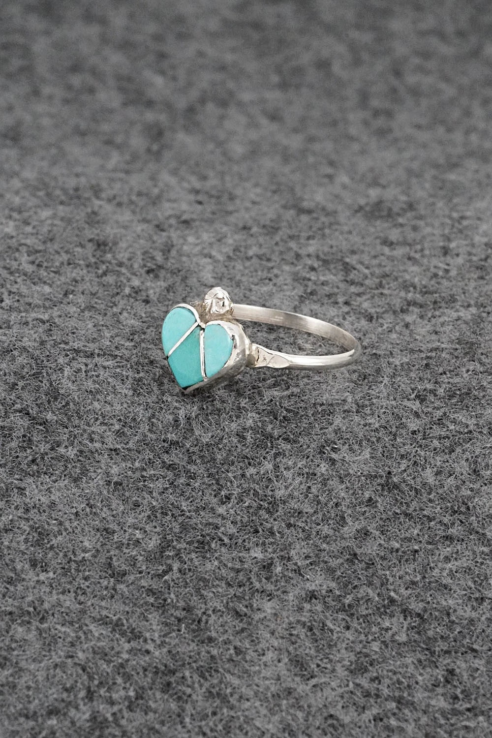 Turquoise & Sterling Silver Ring - Ola Eriacho - Size 7.5