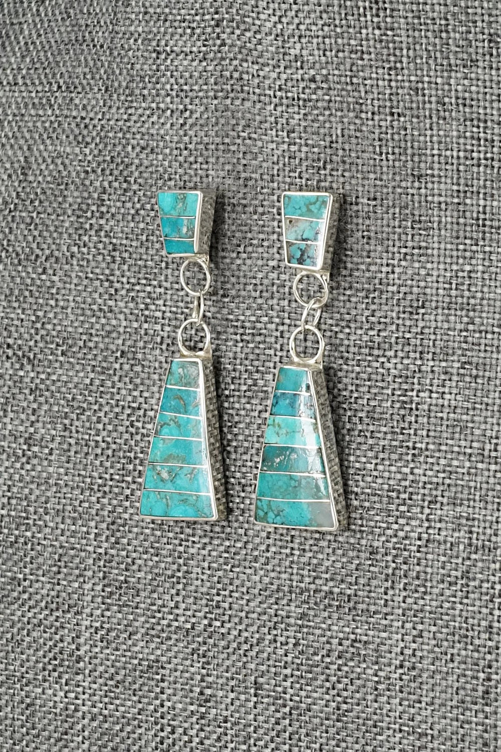 Turquoise and Sterling Silver Earrings - Michelle Haloo