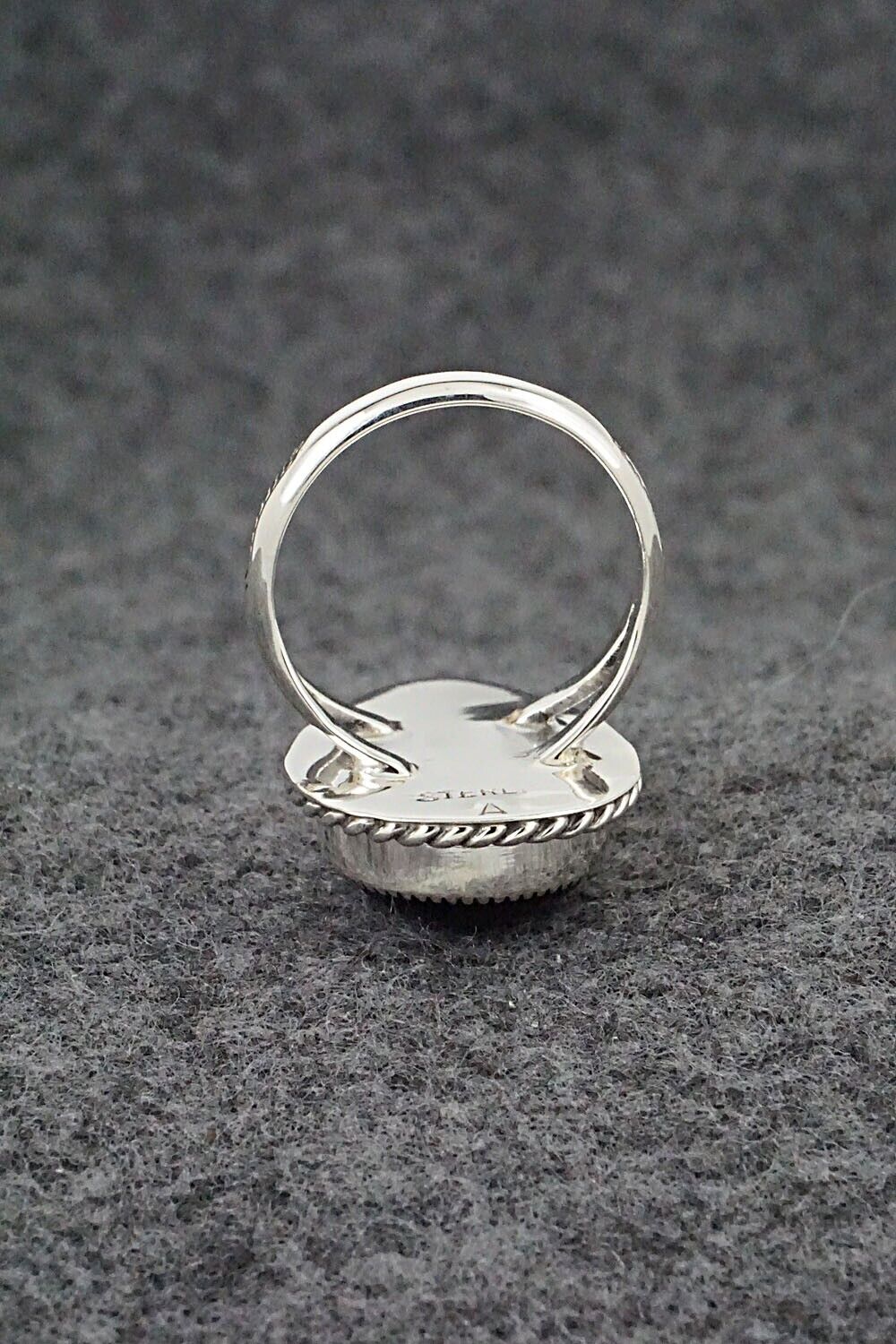 Onyx & Sterling Silver Ring - Arlene Lewis - Size 7.5
