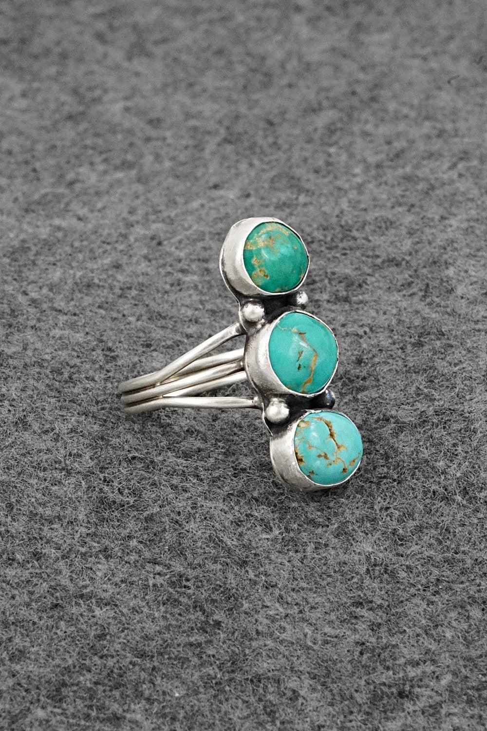 Turquoise & Sterling Silver Ring - Verley Betone - Size 10.5