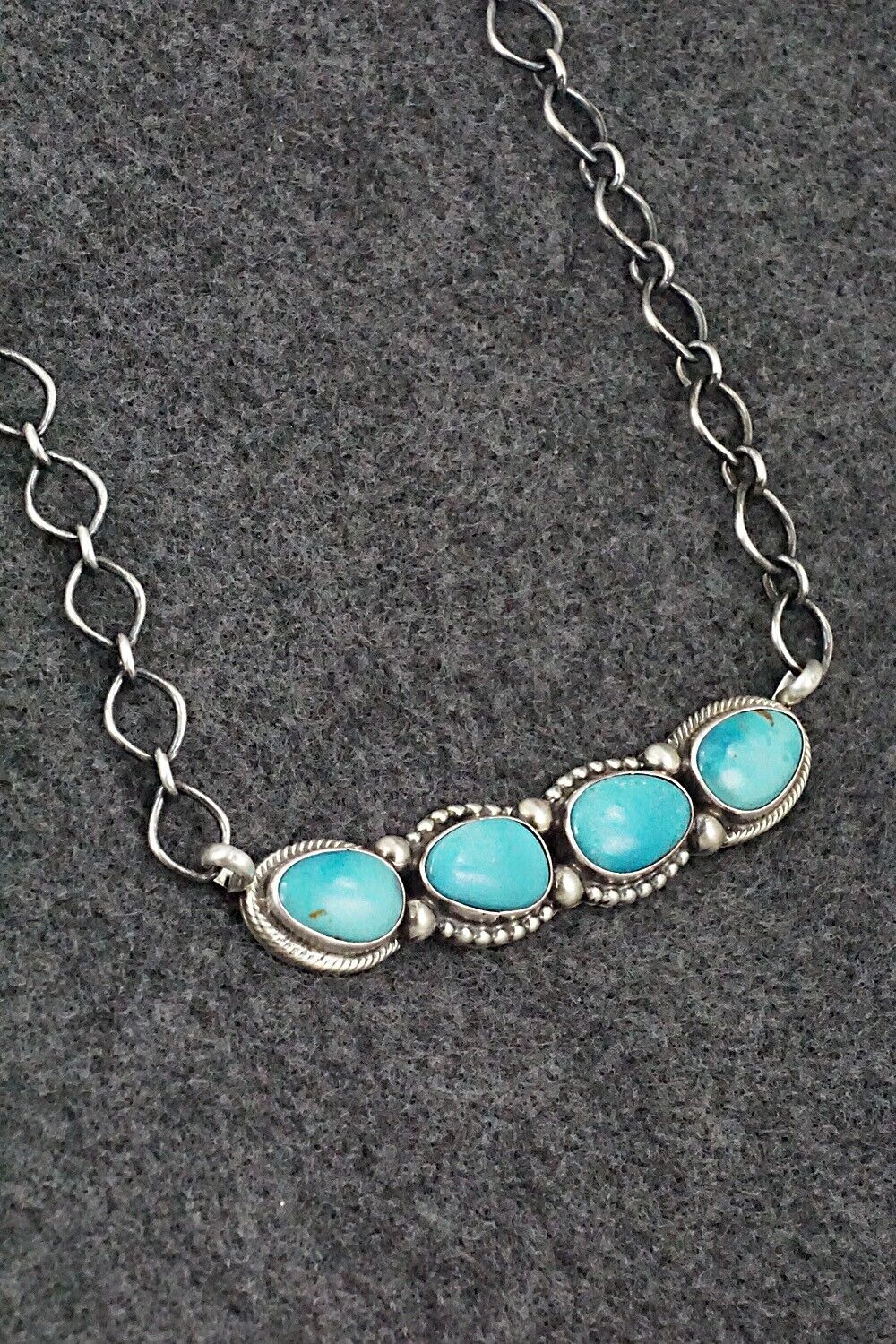 Turquoise & Sterling Silver Necklace - Kathleen Livingston