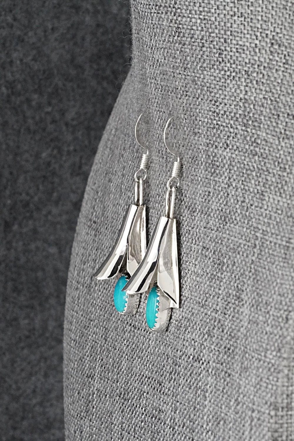 Turquoise & Sterling Silver Earrings - Louise Yazzie