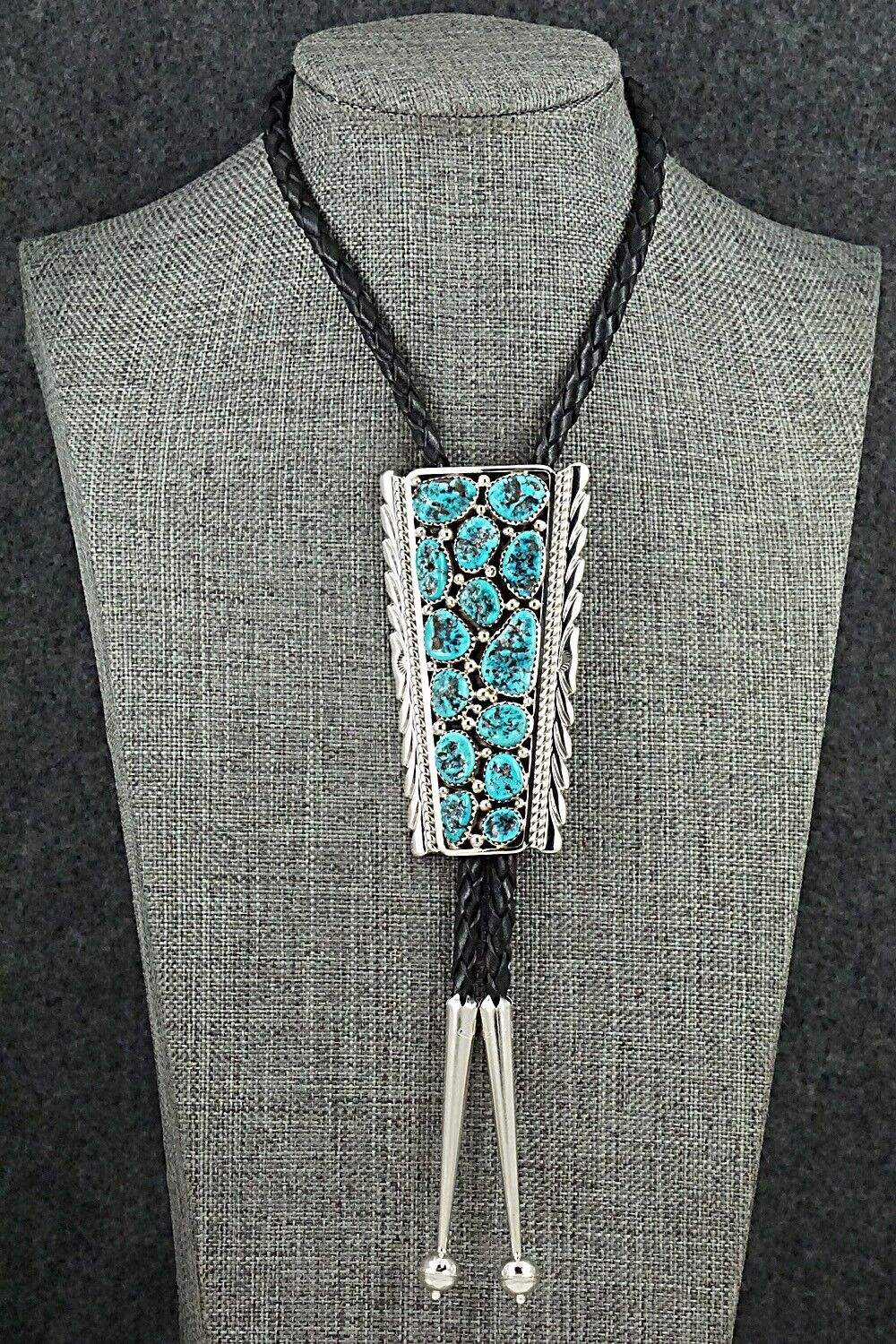 Turquoise & Sterling Silver Bolo Tie - Martin Muskett