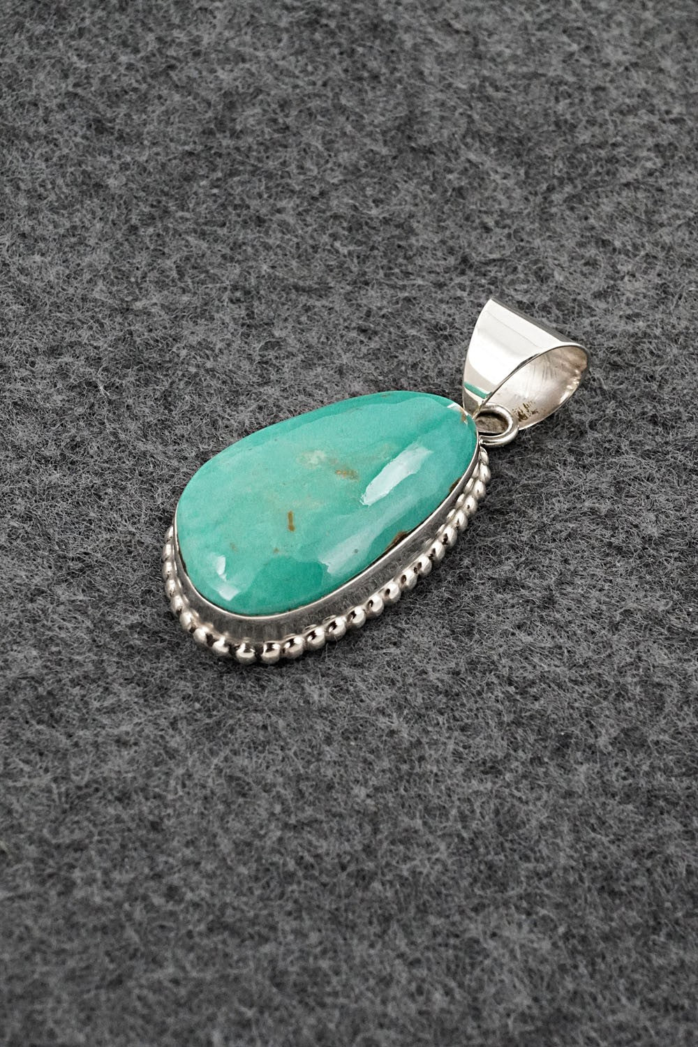 Turquoise & Sterling Silver Pendant - Larry Castillo