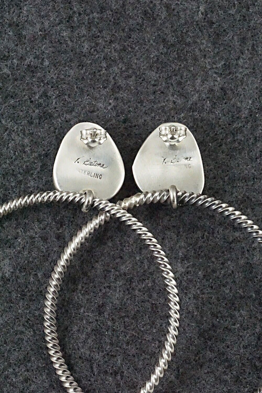 Turquoise & Sterling Silver Earrings - Verley Betone