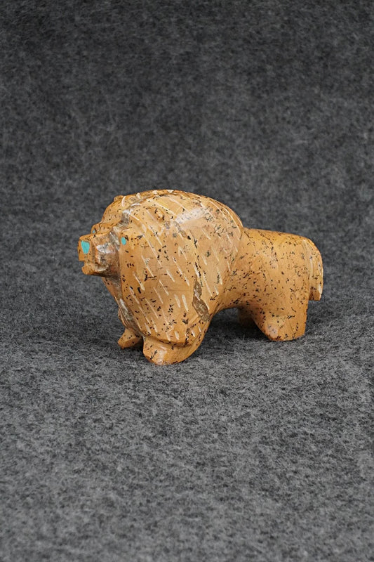 Lion Zuni Fetish Carving - Enrike Leekya