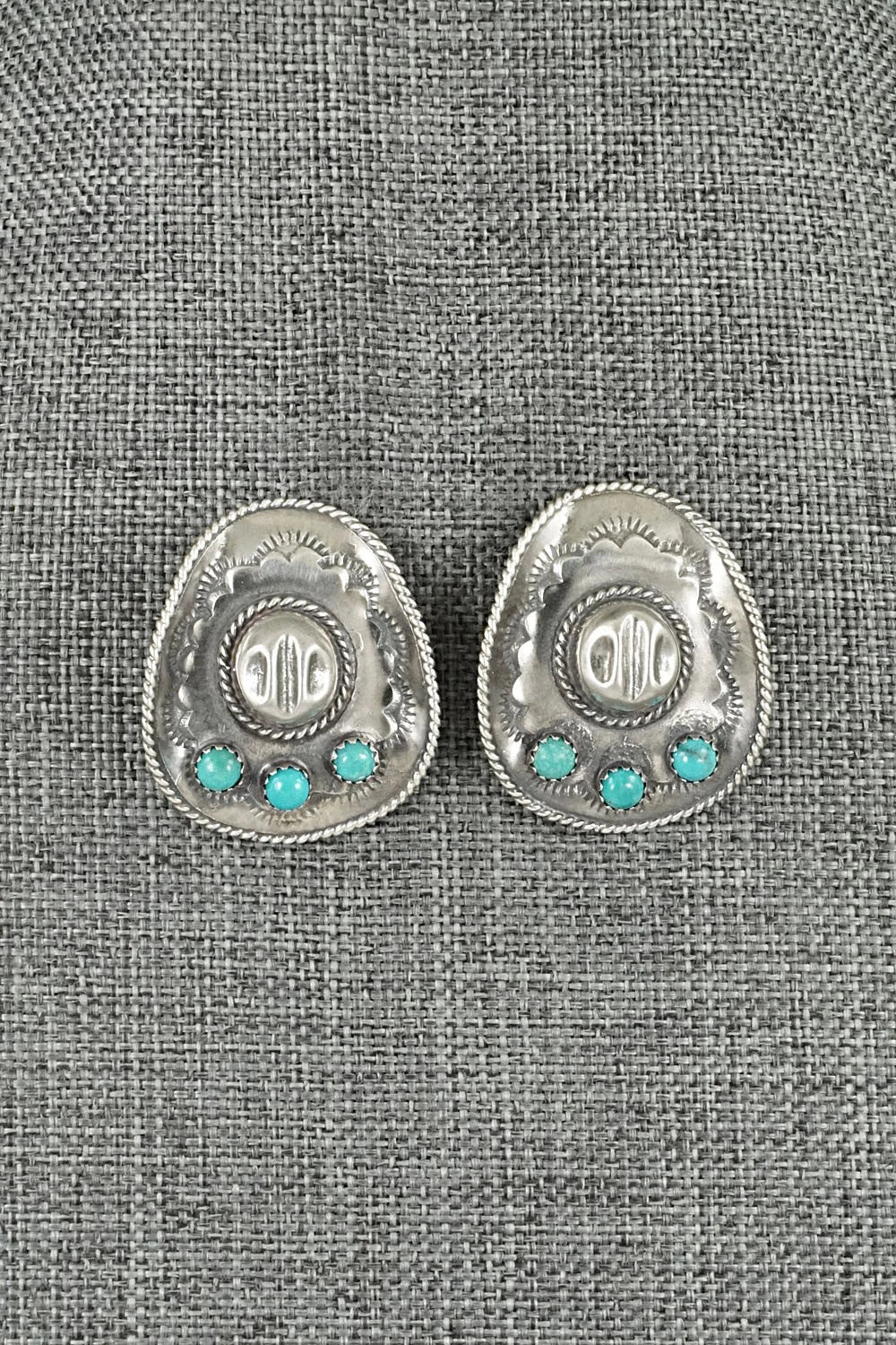 Turquoise & Sterling Silver Earrings - Bobby Platero
