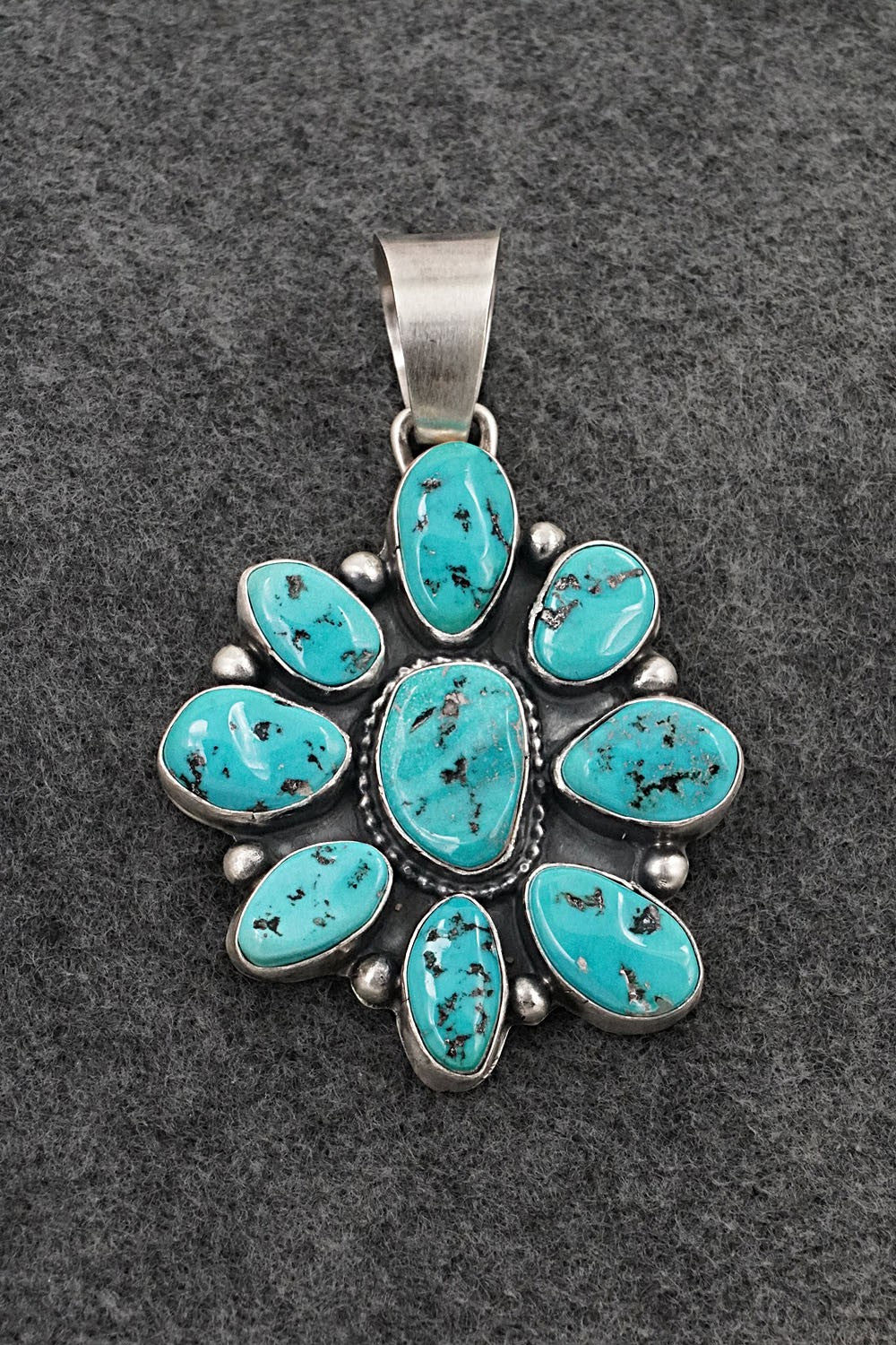 Turquoise & Sterling Silver Pendant - Bobby Johnson