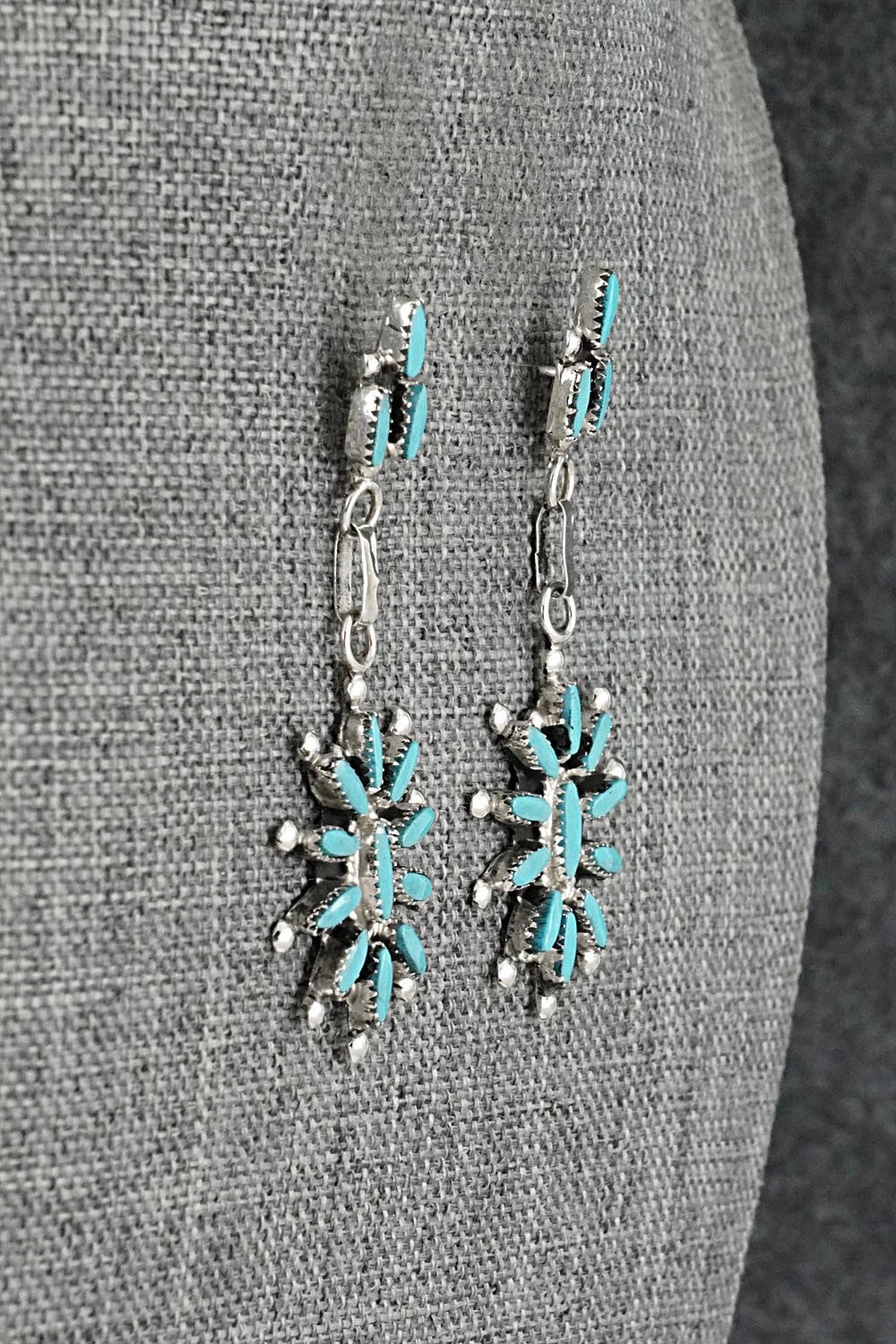 Turquoise & Sterling Silver Earrings - Evonne Hustito