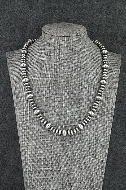 Sterling Silver Navajo Pearl Necklace 18" - Crystal Haley