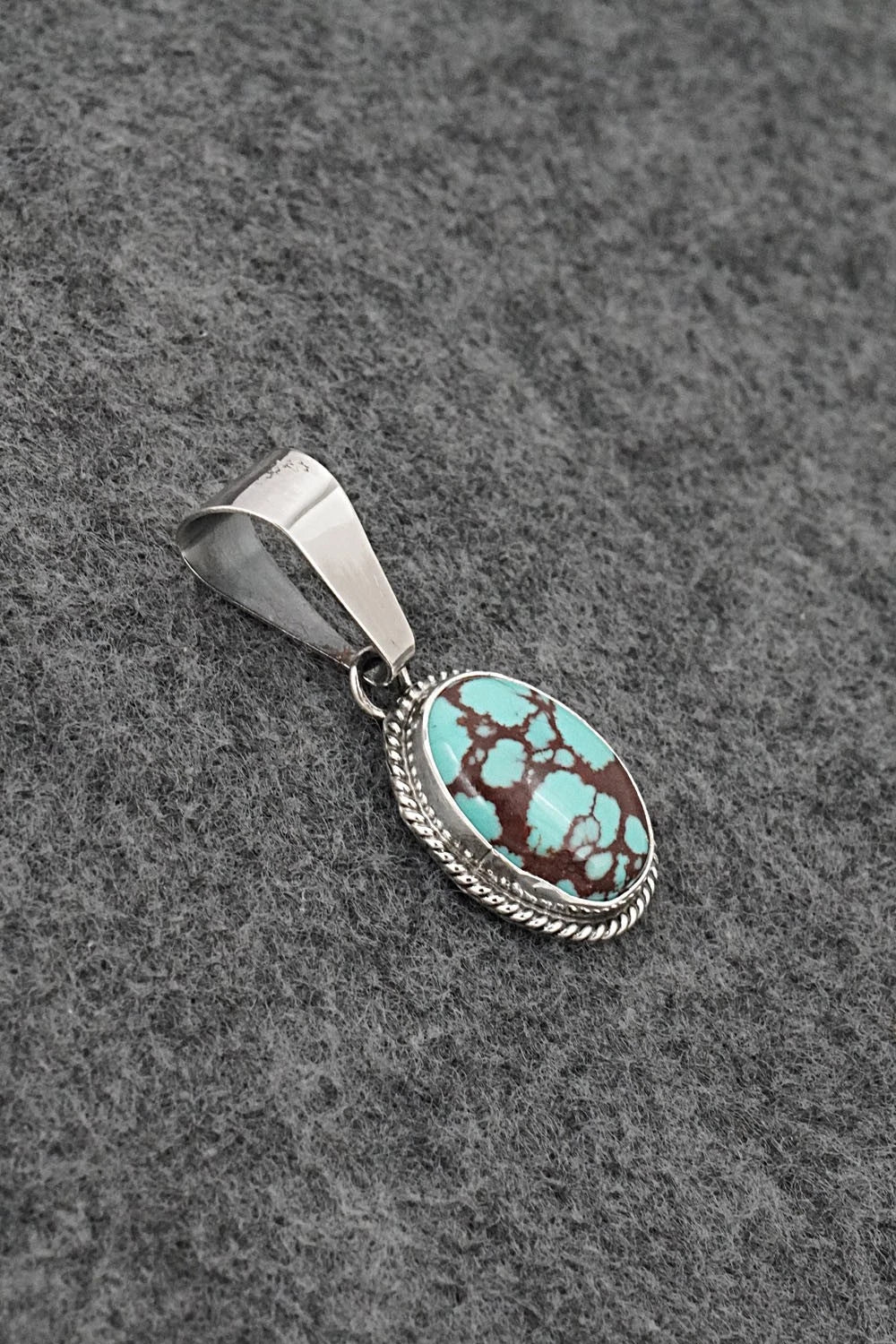 Turquoise & Sterling Silver Pendant - Eugene Gruber