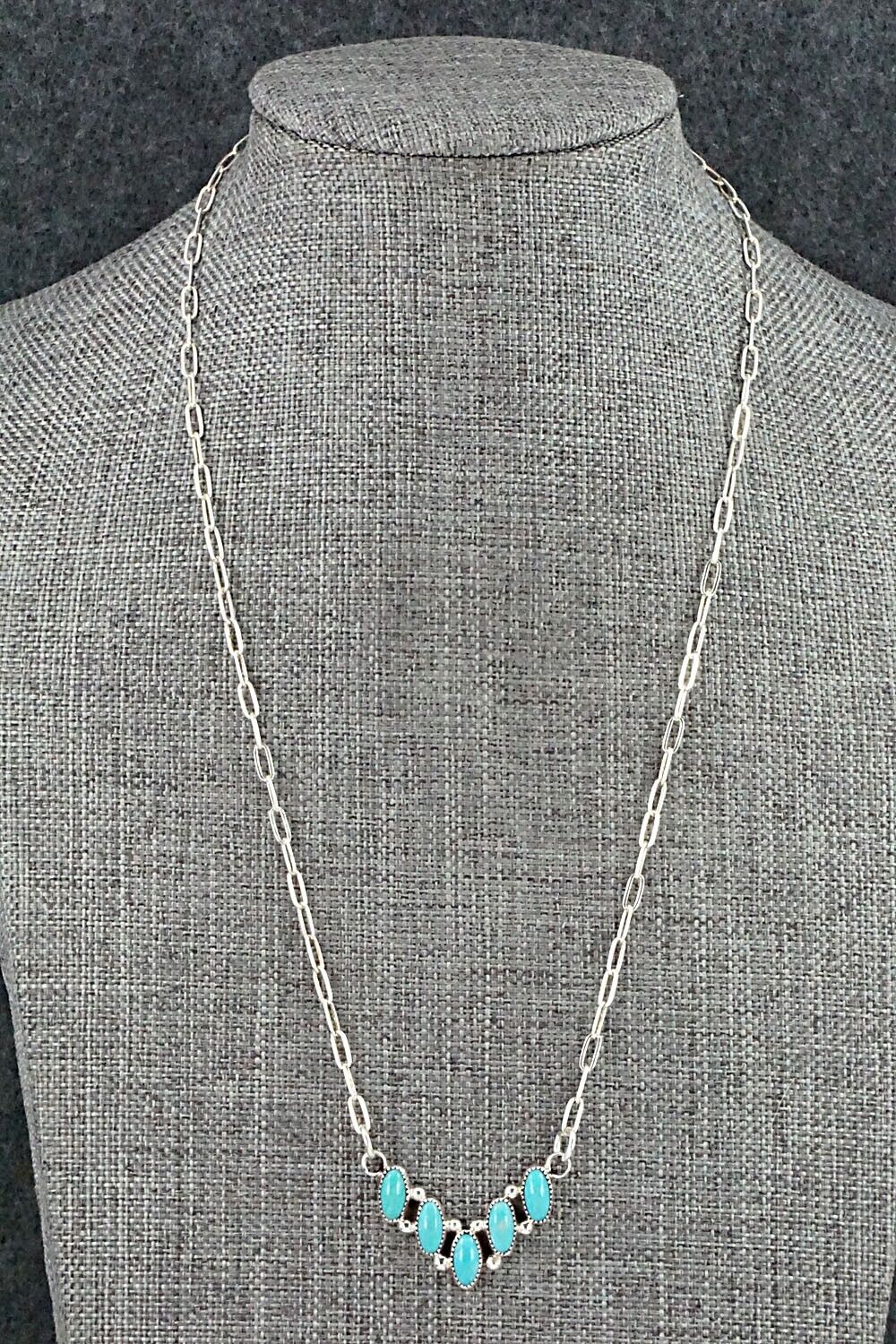 Turquoise & Sterling Silver Necklace - Anna Spencer