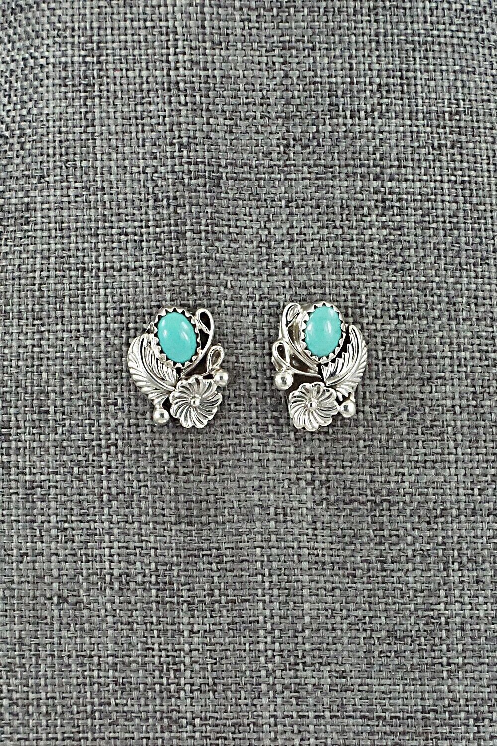 Turquoise and Sterling Silver Earrings - Annette Chiquito