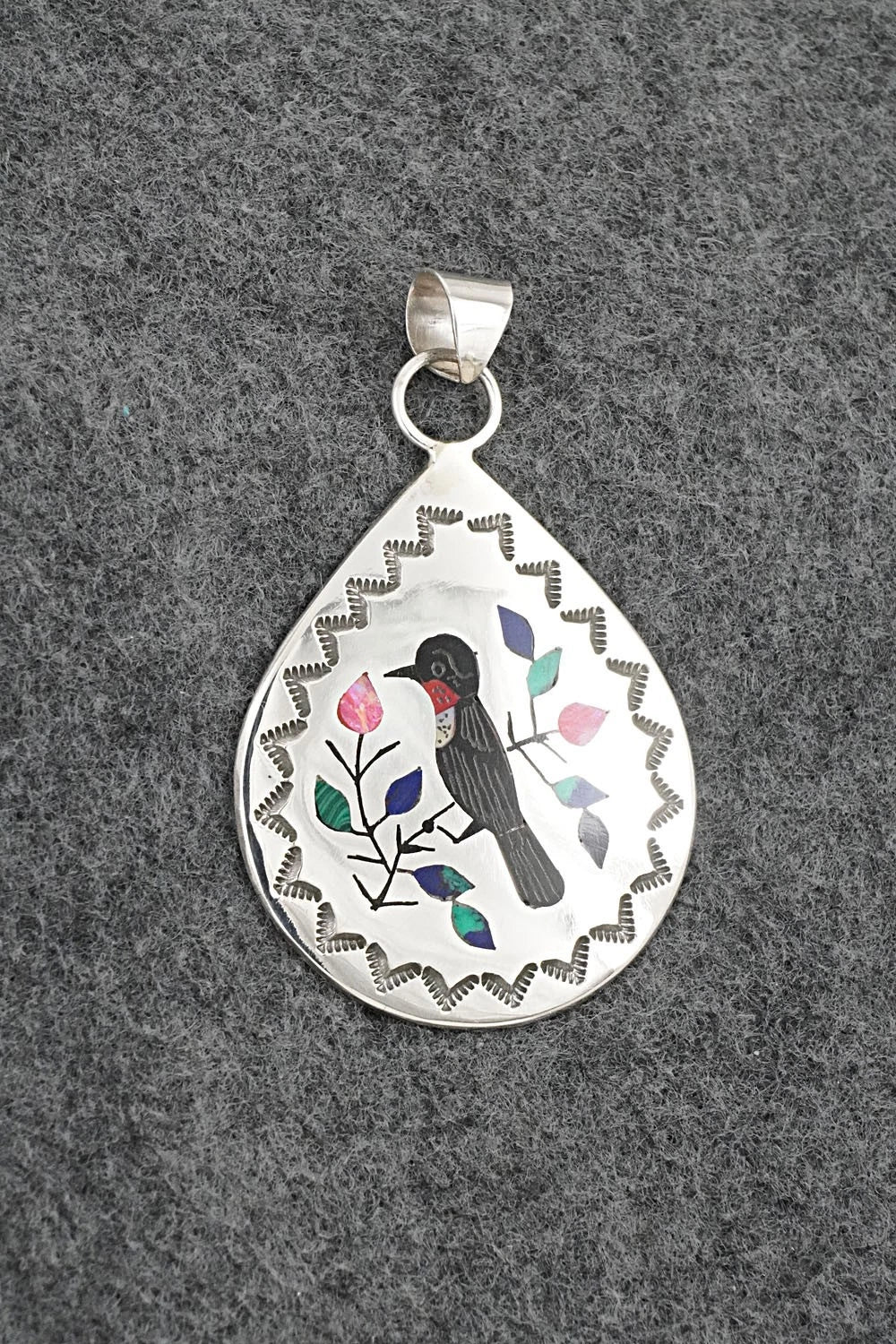 Multi-Stone & Sterling Silver Pendant - Raymond Boyd