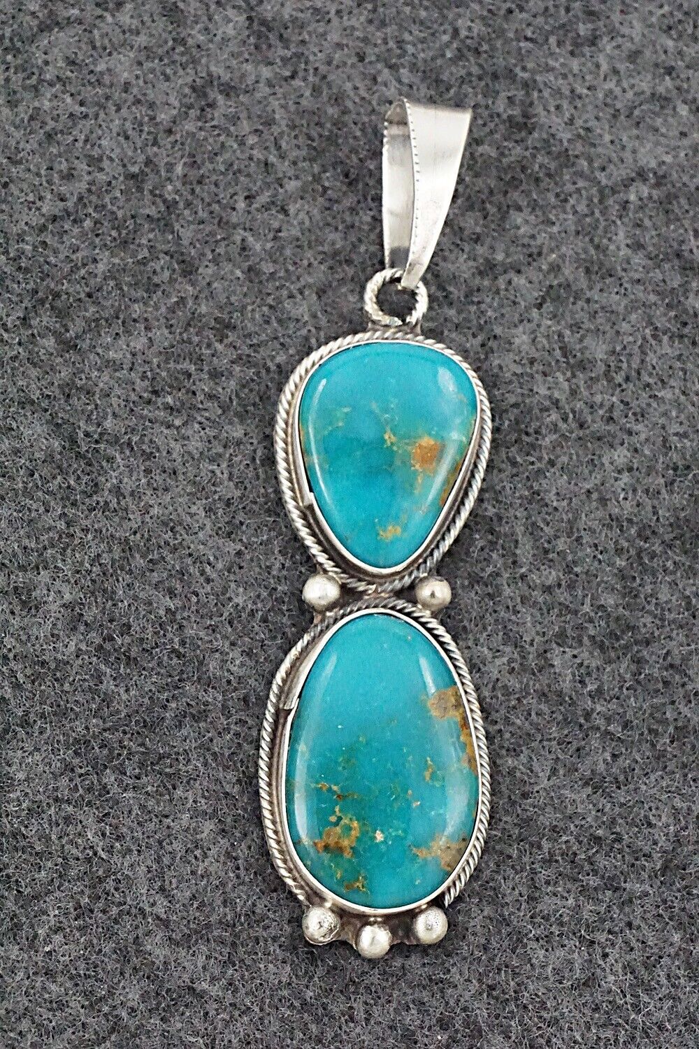 Turquoise & Sterling Silver Pendant - Jimmy Garcia