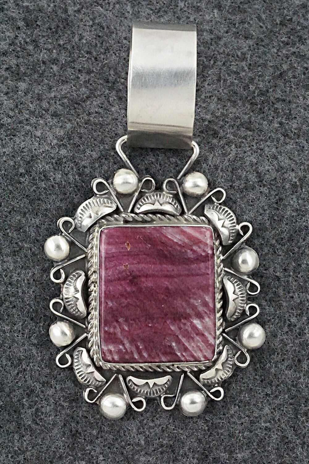 Spiny Oyster and Sterling Silver Pendant - Wilson Dawes