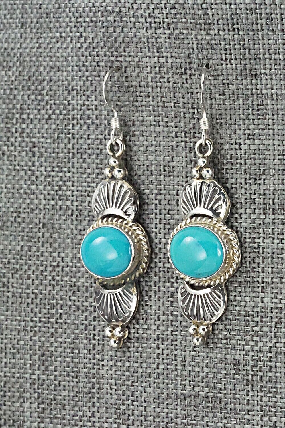 Turquoise & Sterling Silver Earrings - Michael Calladitto