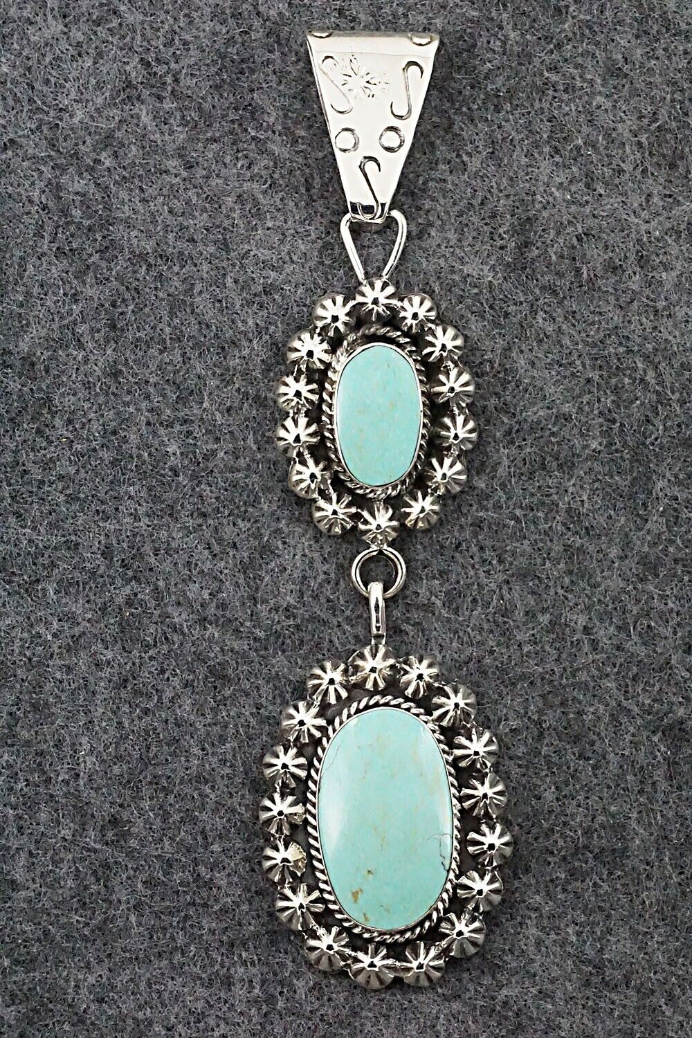 Turquoise & Sterling Silver Pendant - Sheena Jack